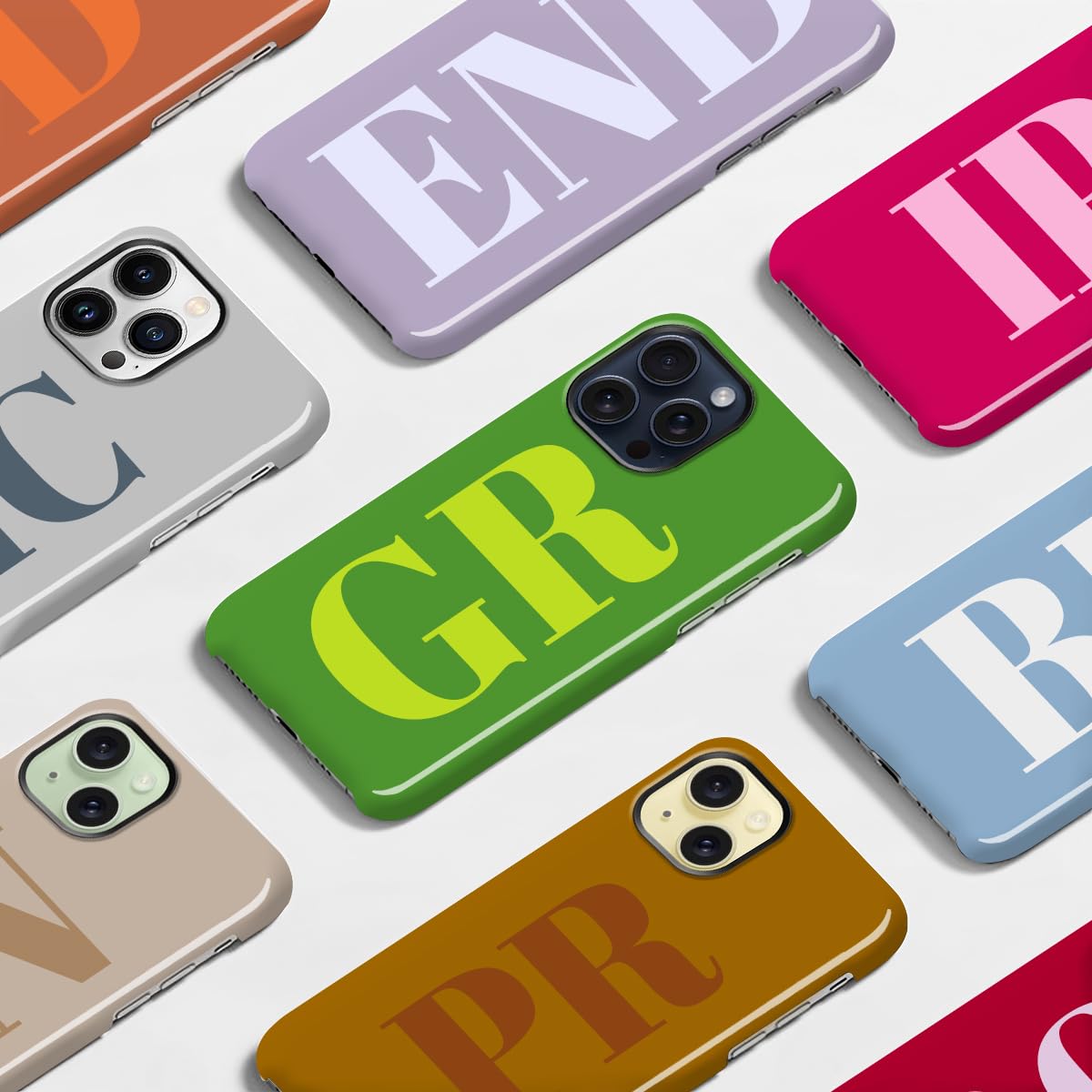 Custom Monogram Initial Case for iPhone 17 Air 16 15 14 13 Pro Max Plus 12 Mini 11 Galaxy S24 S23 Ultra iPhone Xs XR X SE 8 7 6S 6 Personalized Large