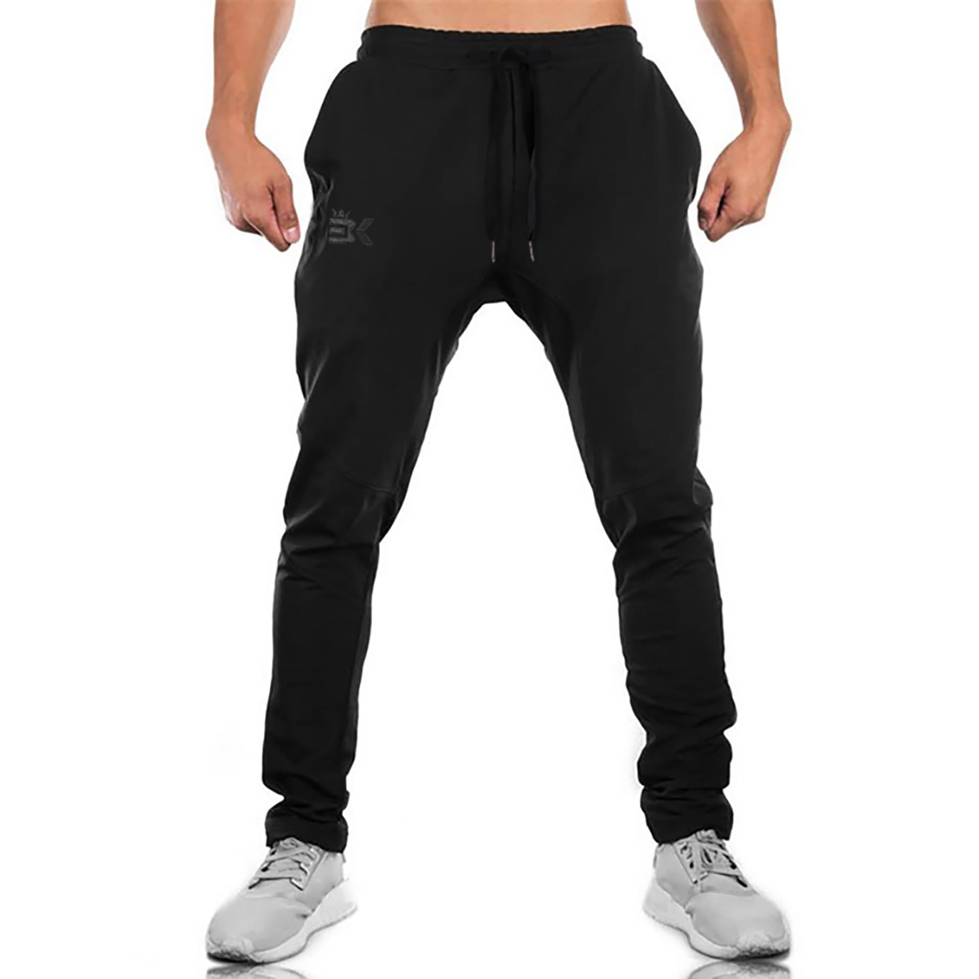 BROKIG Herren Jogginghose Sporthose Trainingshose mit Doppeltasche Baumwolle Slim Fit