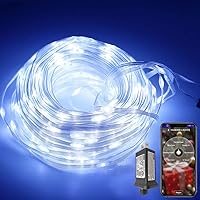 Vista 1 de YASENN Guirnalda de luces LED de PVC de 98 pies, 300 luces LED Bluetooth, controladas por aplicación, luces LED inteligentes, impermeables