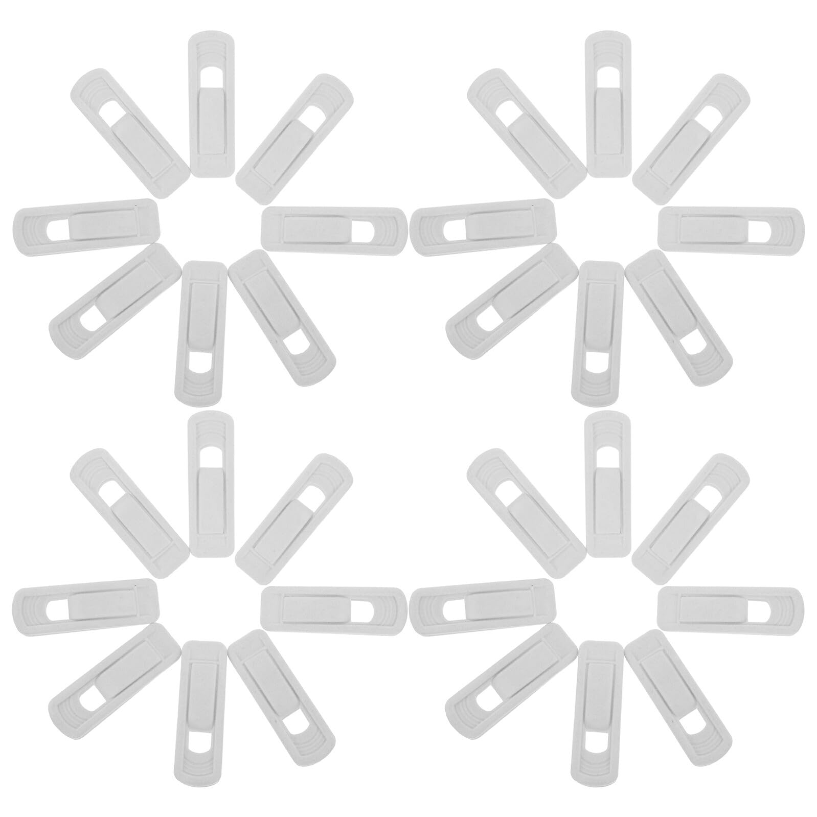 50 Pezzi Mollette per Vestiti in Plastica Antivento 50 Pezzi, Clip in Velluto Antiscivolo per Gonne e Pantaloni, Fermagli Resistenti per Bucato Interno ed Esterno, Uso Domestico e
