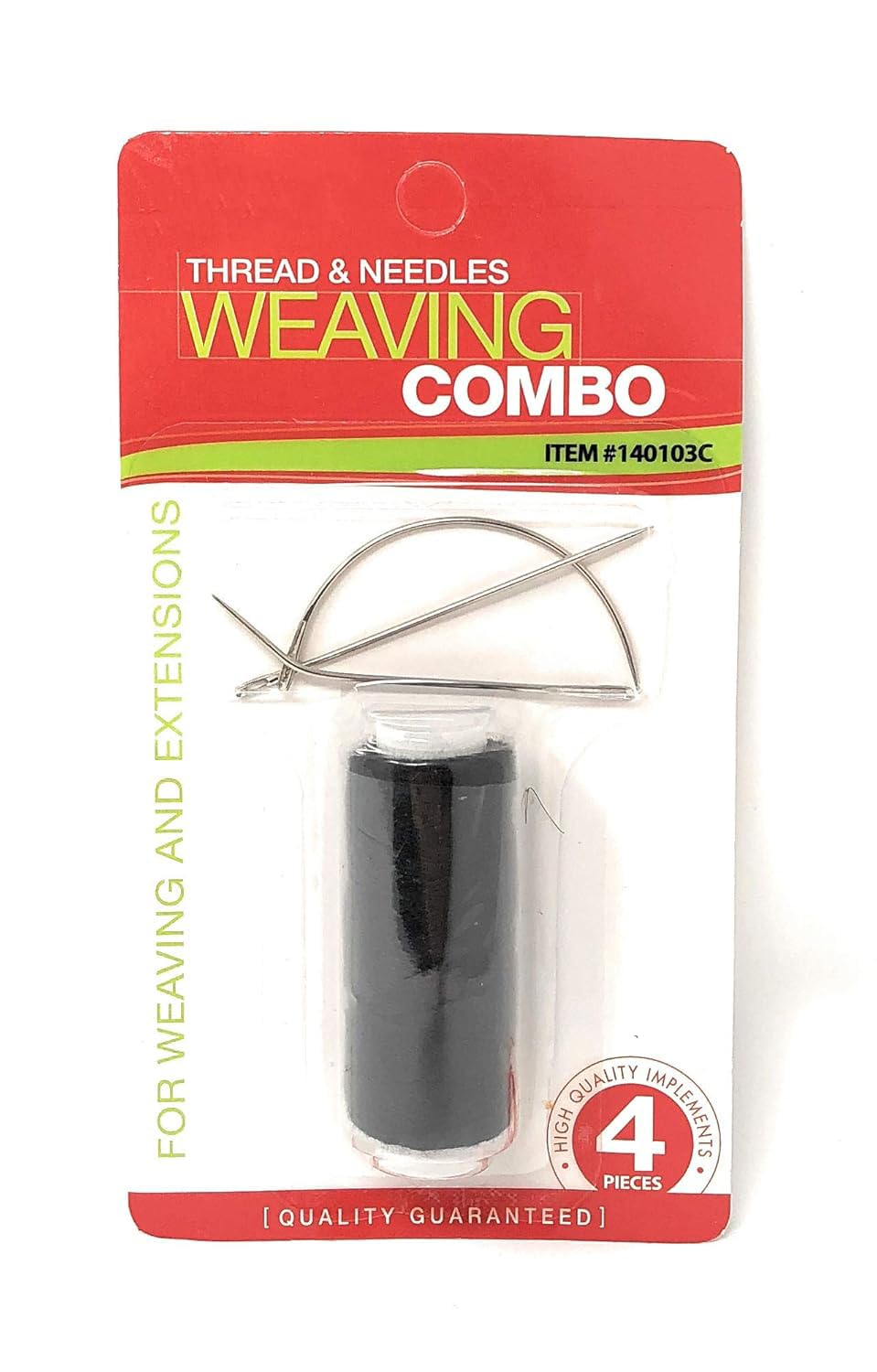 Palhyte Needle and Thread Set for Hair Extension, Hair Weave Needle Black Threads for Making Wig Sewing Hair Weft Hair Weave Extension