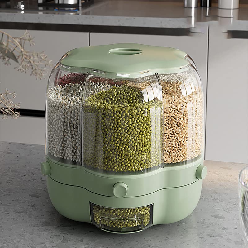 Photo 1 of *Used/Dirty* NABOOJ Rice Dispenser, 360° Rotating Storage Container Dispenser with Lid 