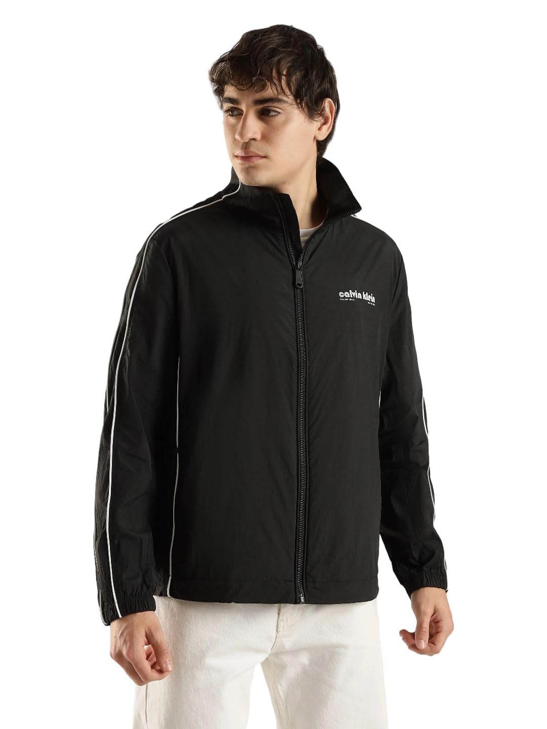 calvin klein jeans Solid Relaxed Fit Polyamide Jacket-picture-32
