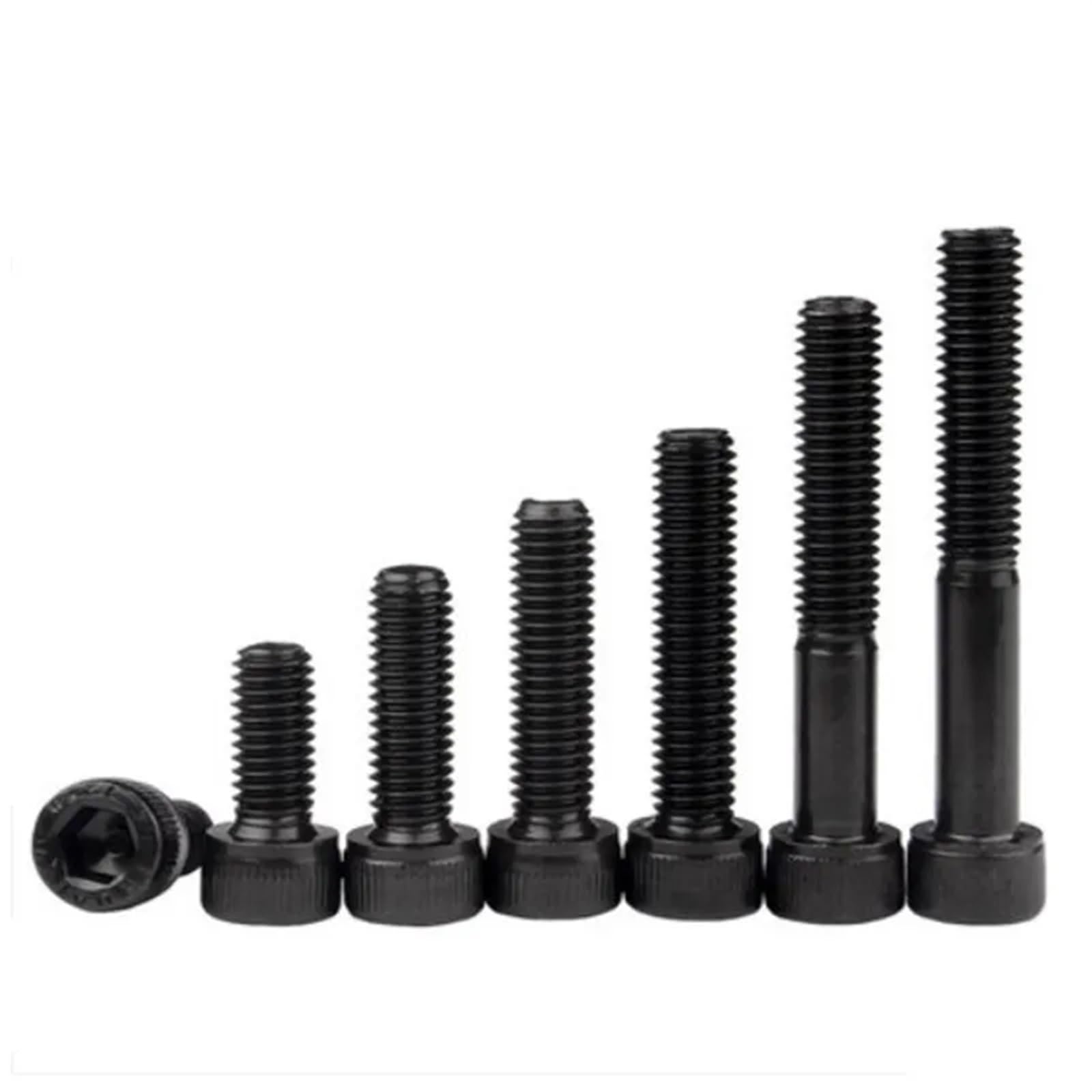 bulloni a testa esagonale, 50 viti DIN912 12.9 nere a esagono incassato con testa a brugola(9mm,M2.5)