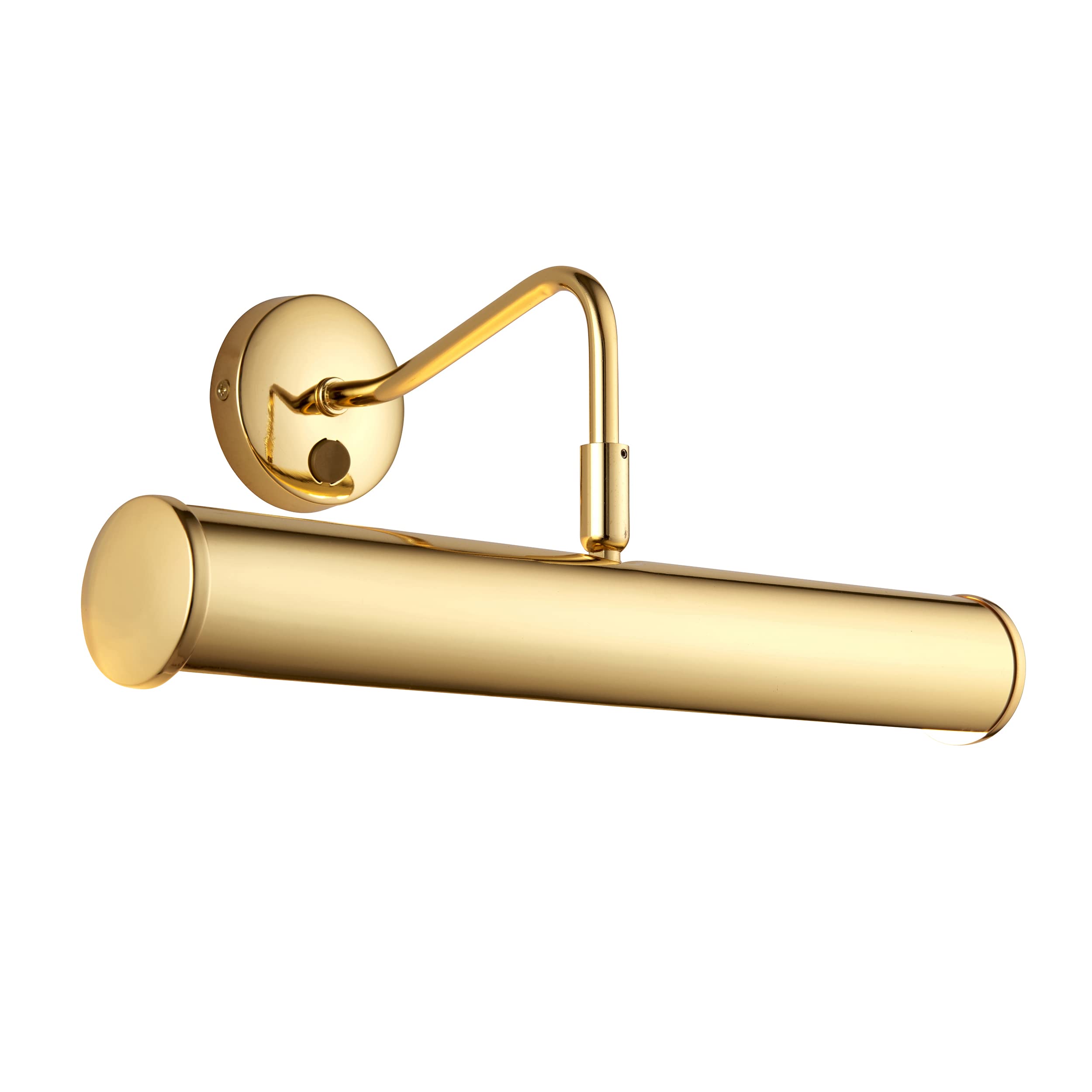 Traditional Style Adjustable Swan Neck Picture Light Lighting (Polished Brass, 35cm)