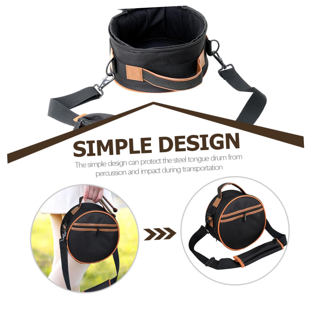 VICASKY Bolsa de Almacenamiento para Lengüeta de Acero, Bolsa Portátil de Transporte Cremallera Suave y Resistente para Proteger Instrumentos de Percusión