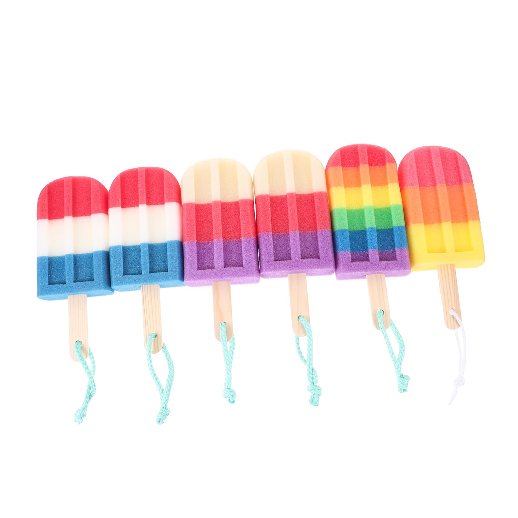 Set da 6 Spugne Esfolianti per Doccia a Forma di Gelato, Leggere e Creative, per Bagno e Viaggio Funzione di Lavaggio Corpo Colore Casuale