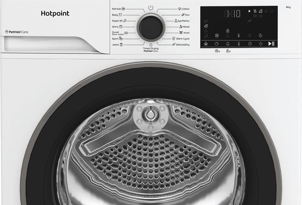 Hotpoint CHD84MWBSEE Sèche-linge Pompe à Chaleur 8 kg Silencieux 64 dB Blanc