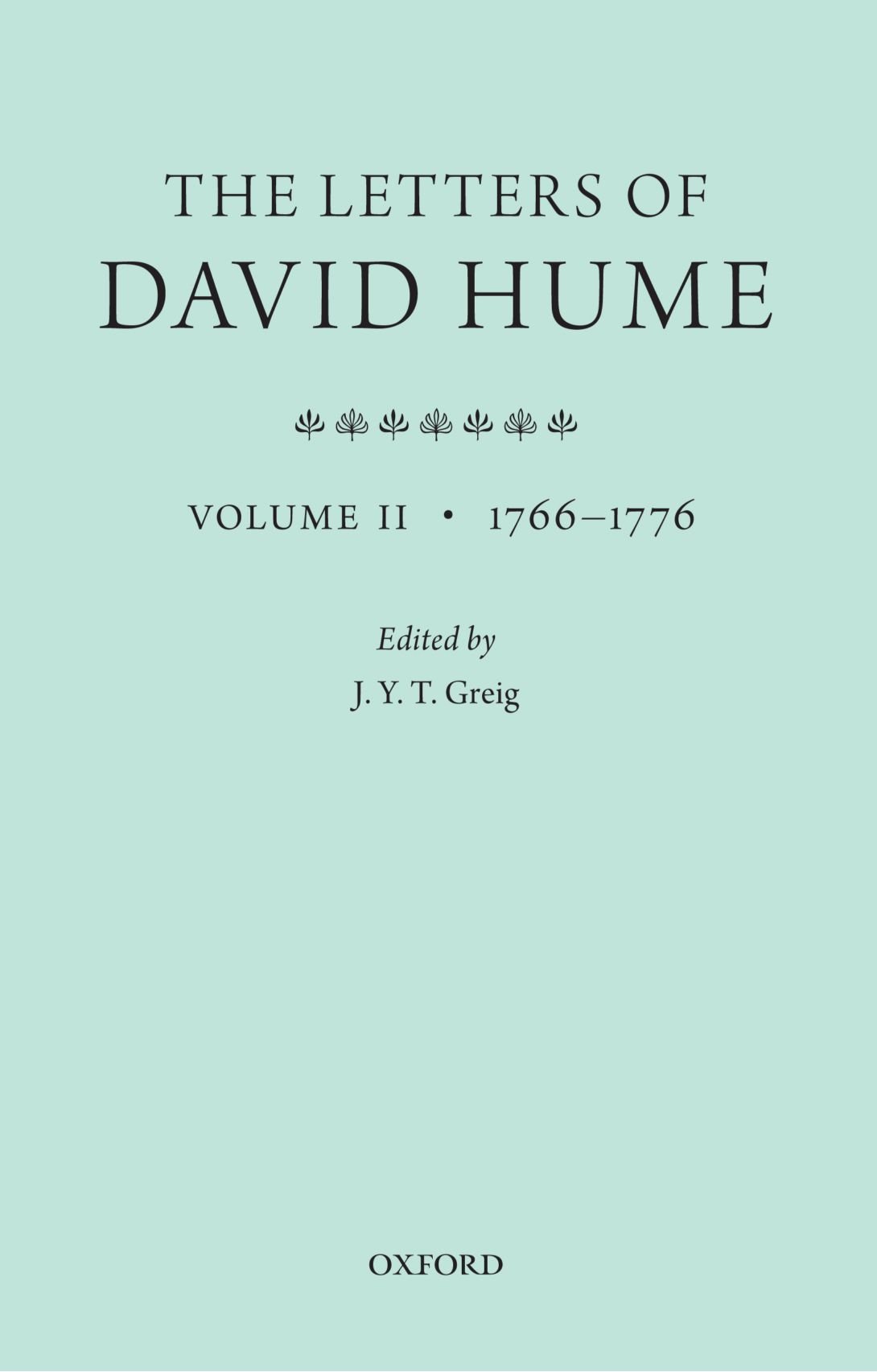 The Letters of David Hume: Volume II: 1766-1776 book by J. Y. T. Greig