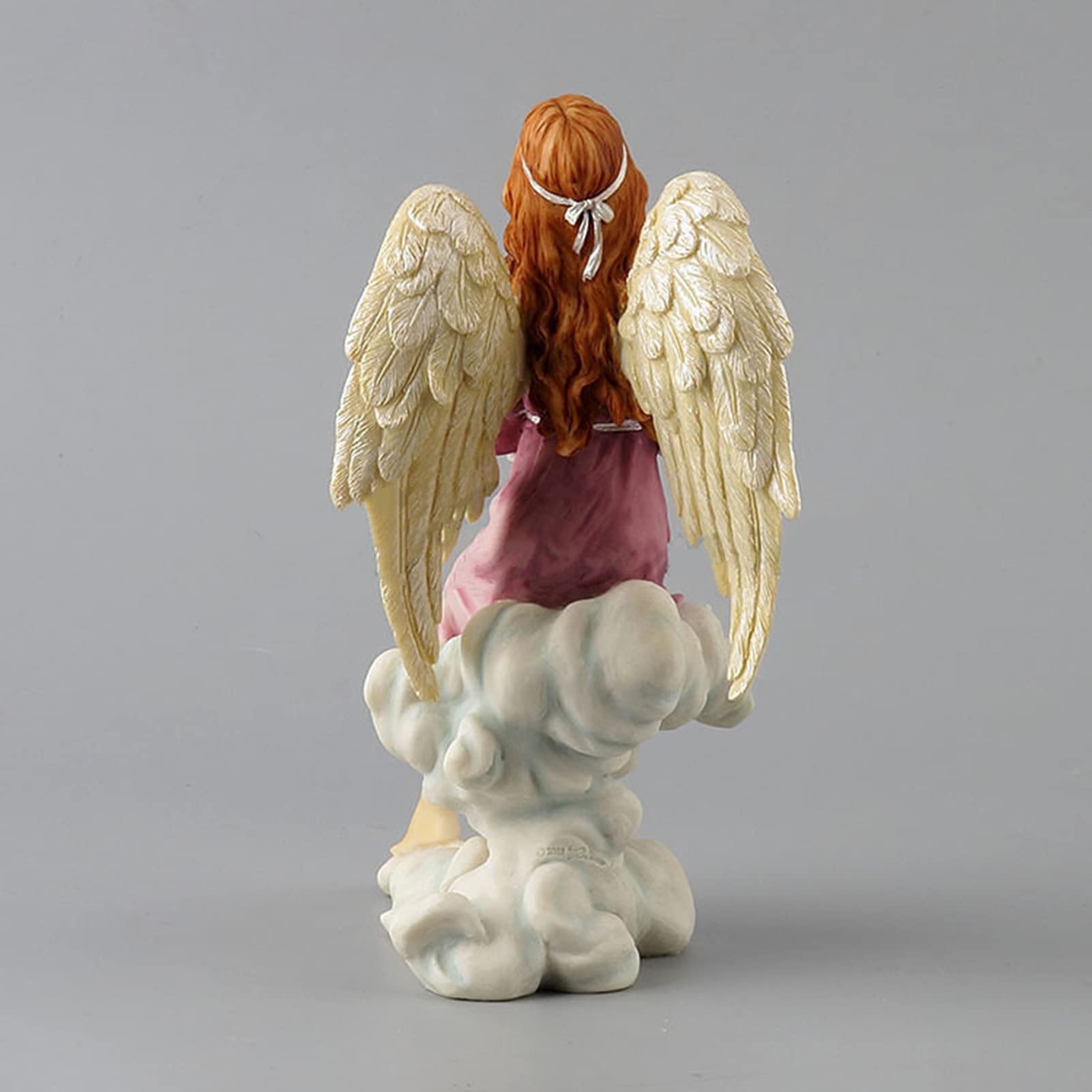 Engel Statue Dekoration, Simulation Engel Skulptur Harz Handwerk gemalt Home Desktop Ornamente Display Sammlung Dekor Geschenk