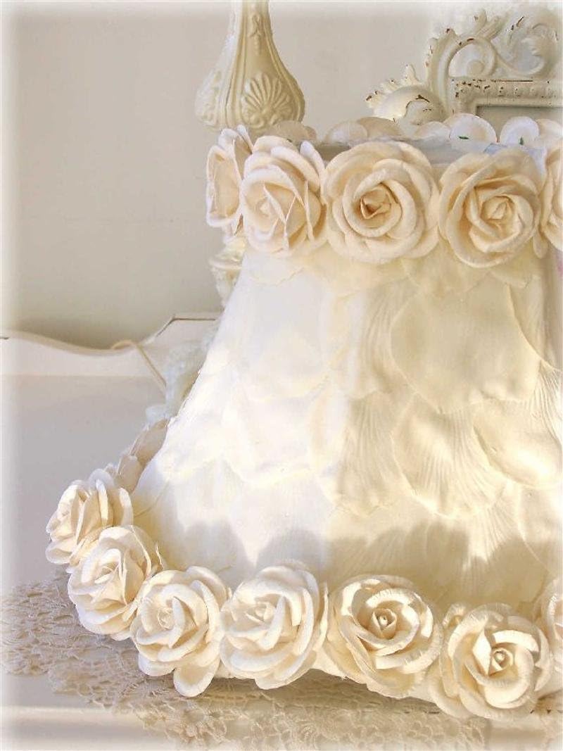 A Vintage Room Rose Petal Lamp Shade in Cream