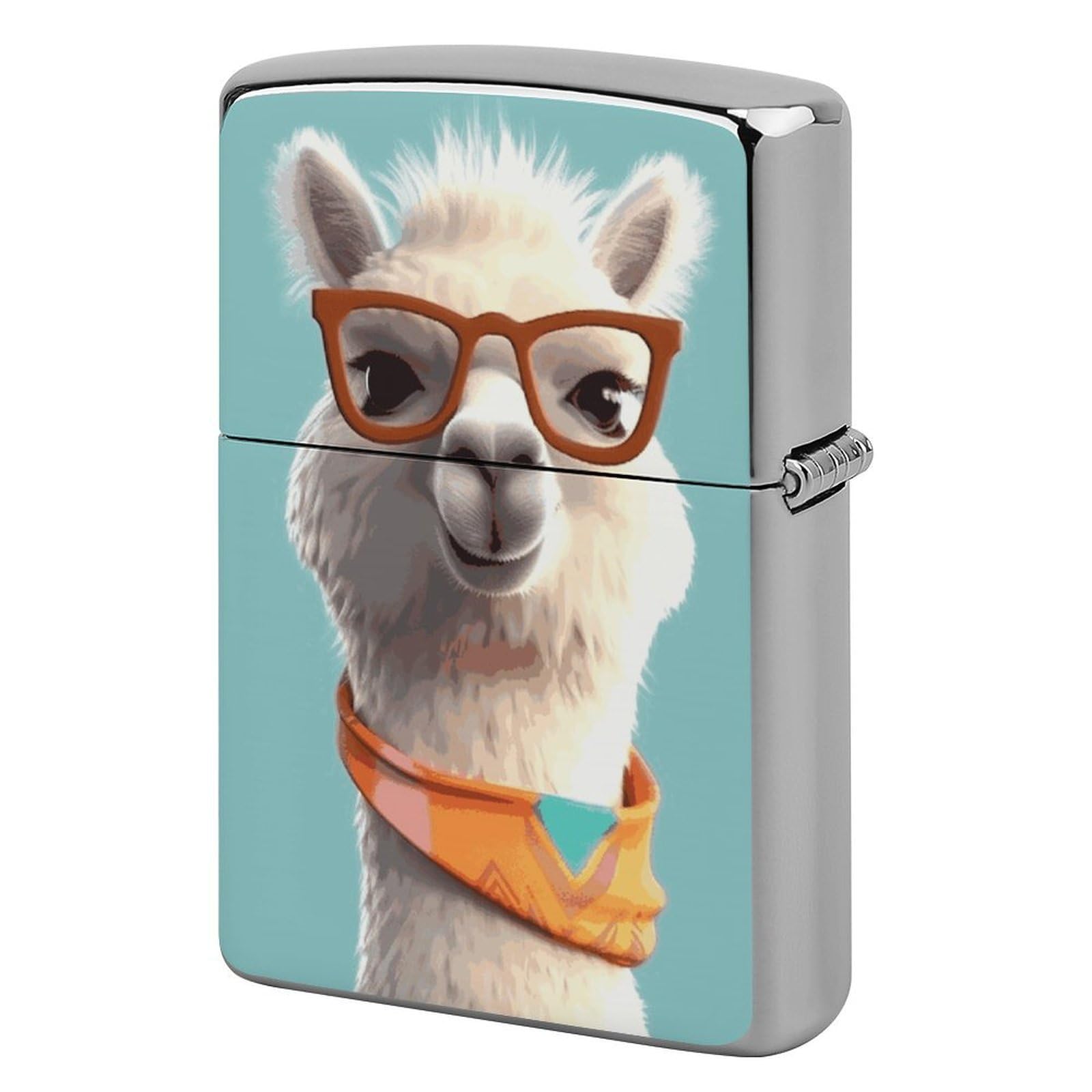Funny Cartoon Llama Lighter Cover for Men, Personalized Lighter Case for Birthday Gift, Flip-Top Lighters Protective Cover, Portable Lighters Shell for Outdoor, Travel