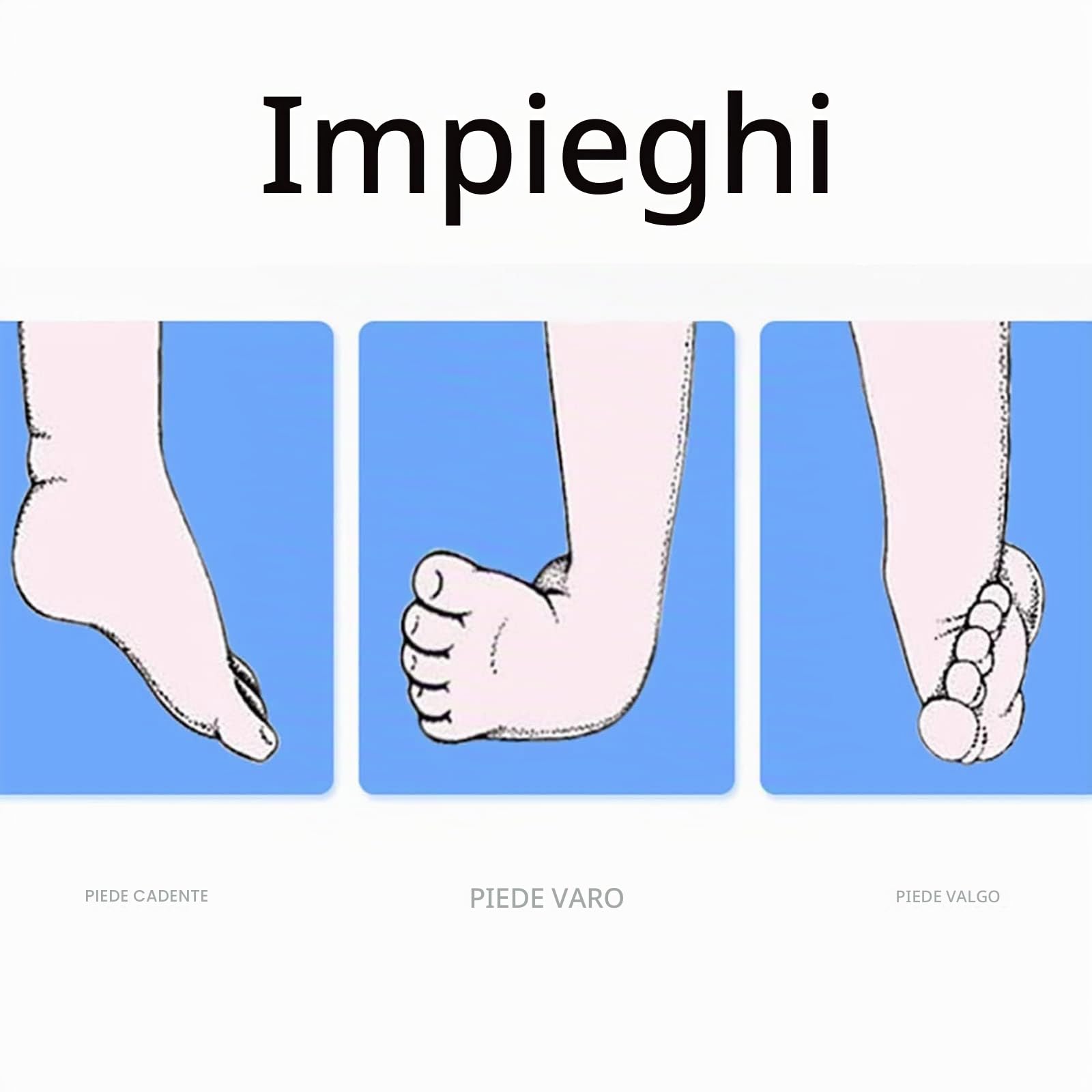 Tutore AFO per Caduta Del Piede, Ortesi Del Tutore Del Piede Cadente, Ortesi Per Caviglia Ideale per Piede Cadente Flaccido per Uomini E Donne Left,Medium