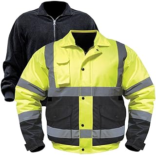 OLD TOLEDO BRANDS Jacket with Removable Liner, L, Yllw/Blk