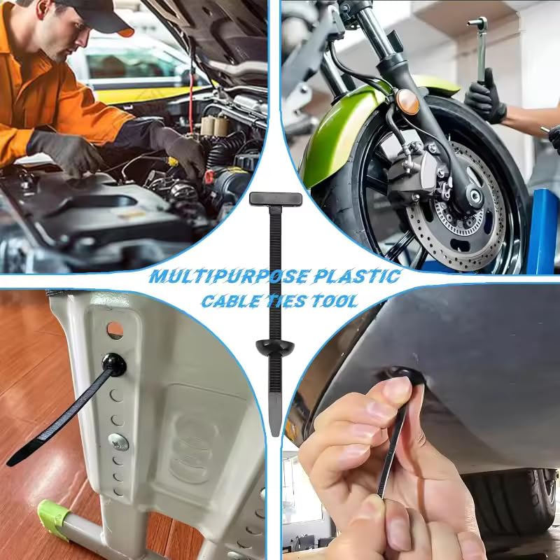 Nylon Universal Cable Tie Buckle for Car 100pcs Heavy - image 3
