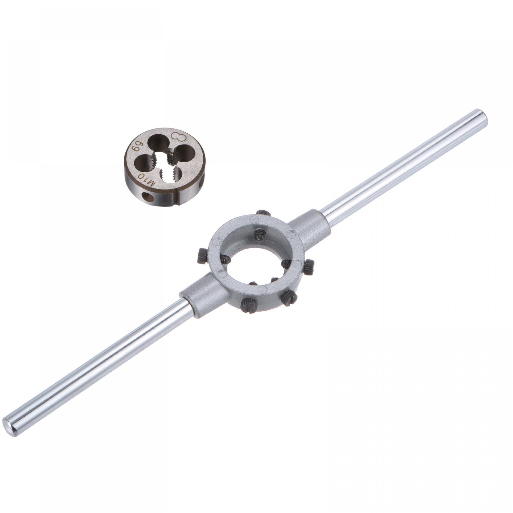 Matrice de filetage ronde M10 x 1,5 avec porte-filière 30mm pour réparer vos vélos