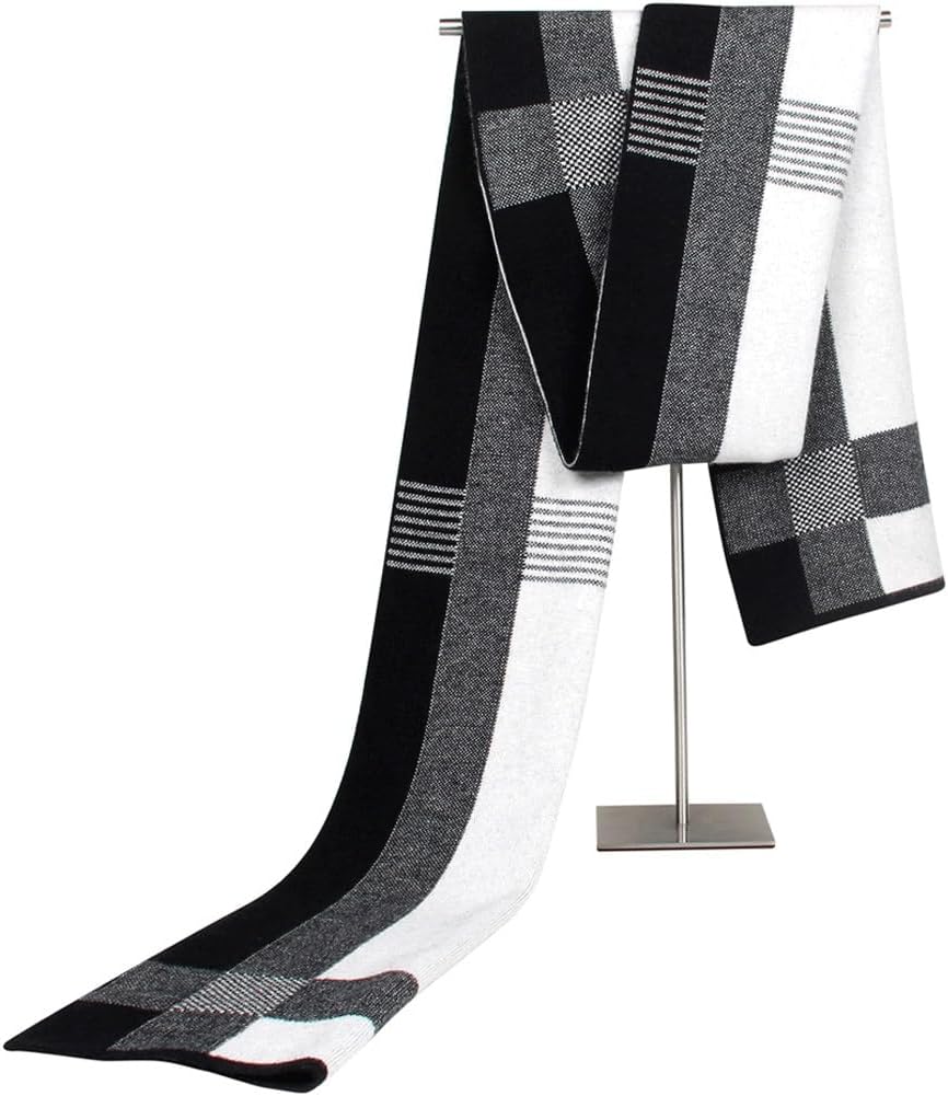 Middle aged and elderly business and leisure knitted blended men's scarf imitation cashmere