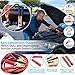 INEX Life Car Emergency Roadside Assistance Kit 112 Pieces - First Aid Kit, Premium Jumper Cables, Reflective Safety Triangle, Tow Strap, Tools, Warning Vest (Black)