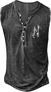 Mens Golf Shirt 2023, Hippy Spring Floaty Shirts Mens Sleeveless Bicycle Cool Button Dow T Shirt Cotton V Neck Print Cozy Shirt Mens Dark Gray