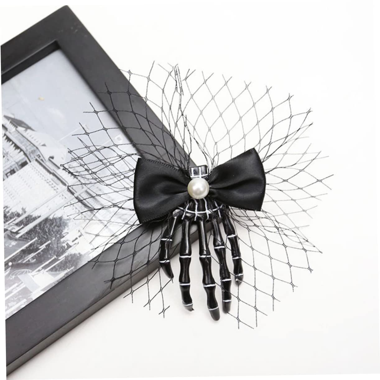 Didiseaon 20 Pz Fermaglio Con Artiglio Del Teschio Molletta Forcine a Scheletro Fermagli Per Perlati Forcine Da Donna Fermaglio Per Con Perle Di Halloween Stoffa