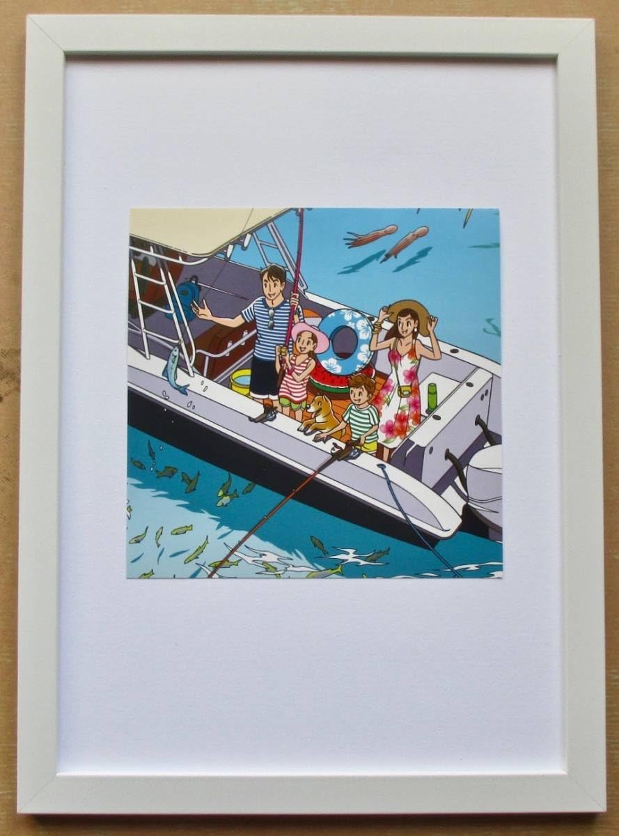 Amazon.co.jp: わたせせいぞう「海釣り」印刷物 A4額入り : ホーム