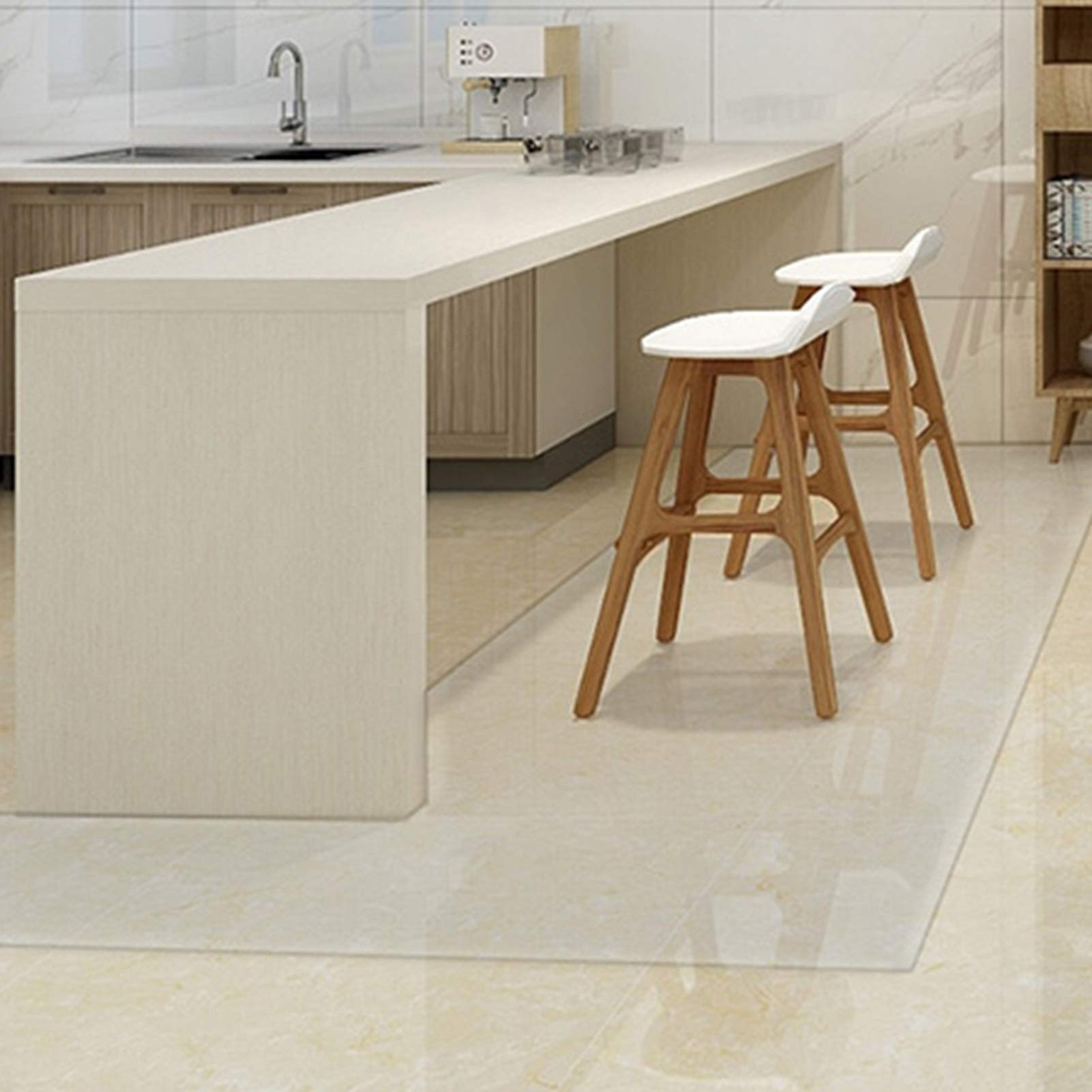 Transparente Hartbodenmatte, kratzfest, Schutzunterlage für Foyer, verschiedene Größen (2,0 mm, 120 x 180 cm), ideal für Zuhause und Büro