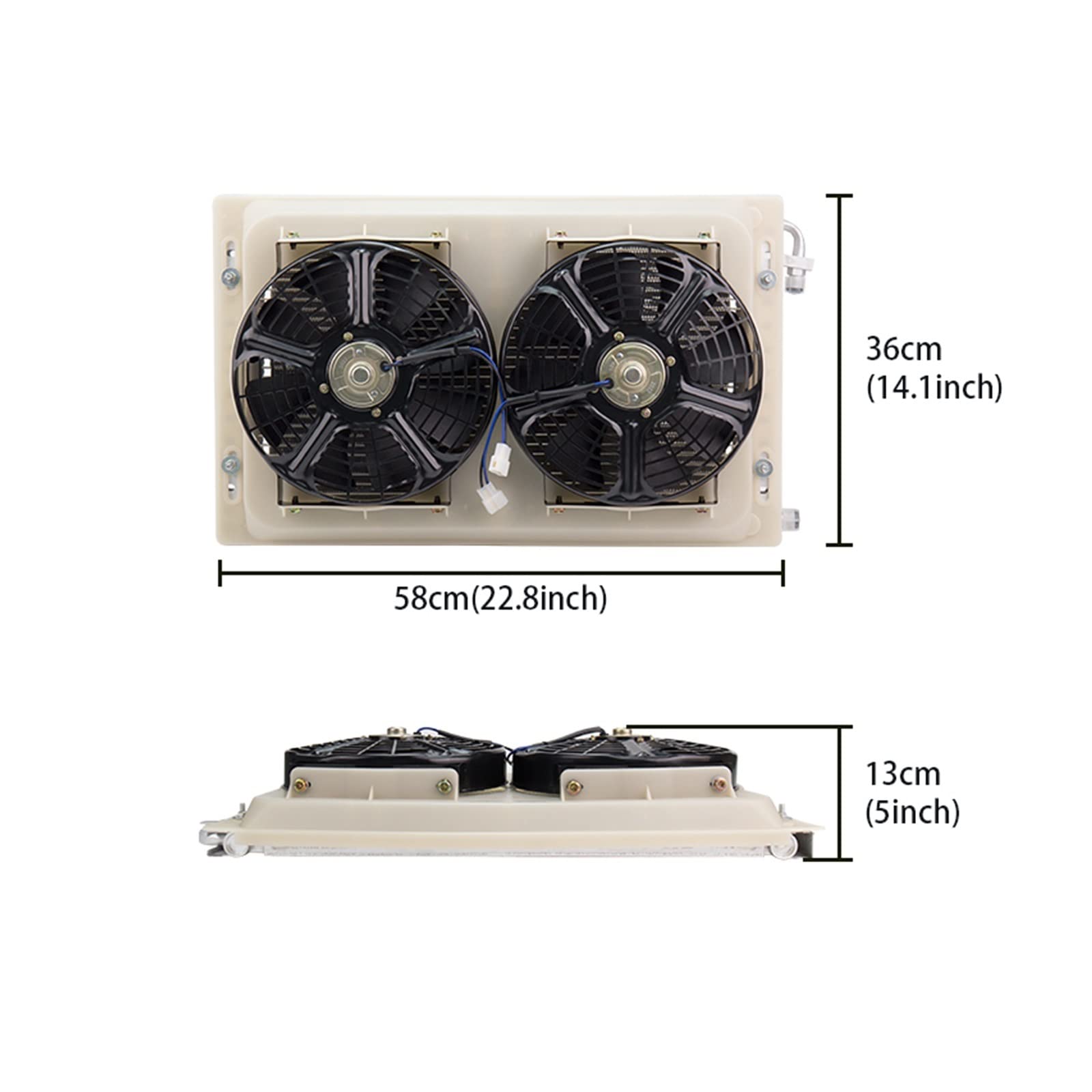 12V 24V A/C parownik klimatyzatora sprężarka chłodnicy zestaw do samochodu mięśni ciężarówka Van ciągnik koparka samochód kempingowy części AC(12V Cool and Heat)