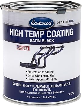 Eastwood Satin Black High Temperature Resistant Paint Pint Aerosol