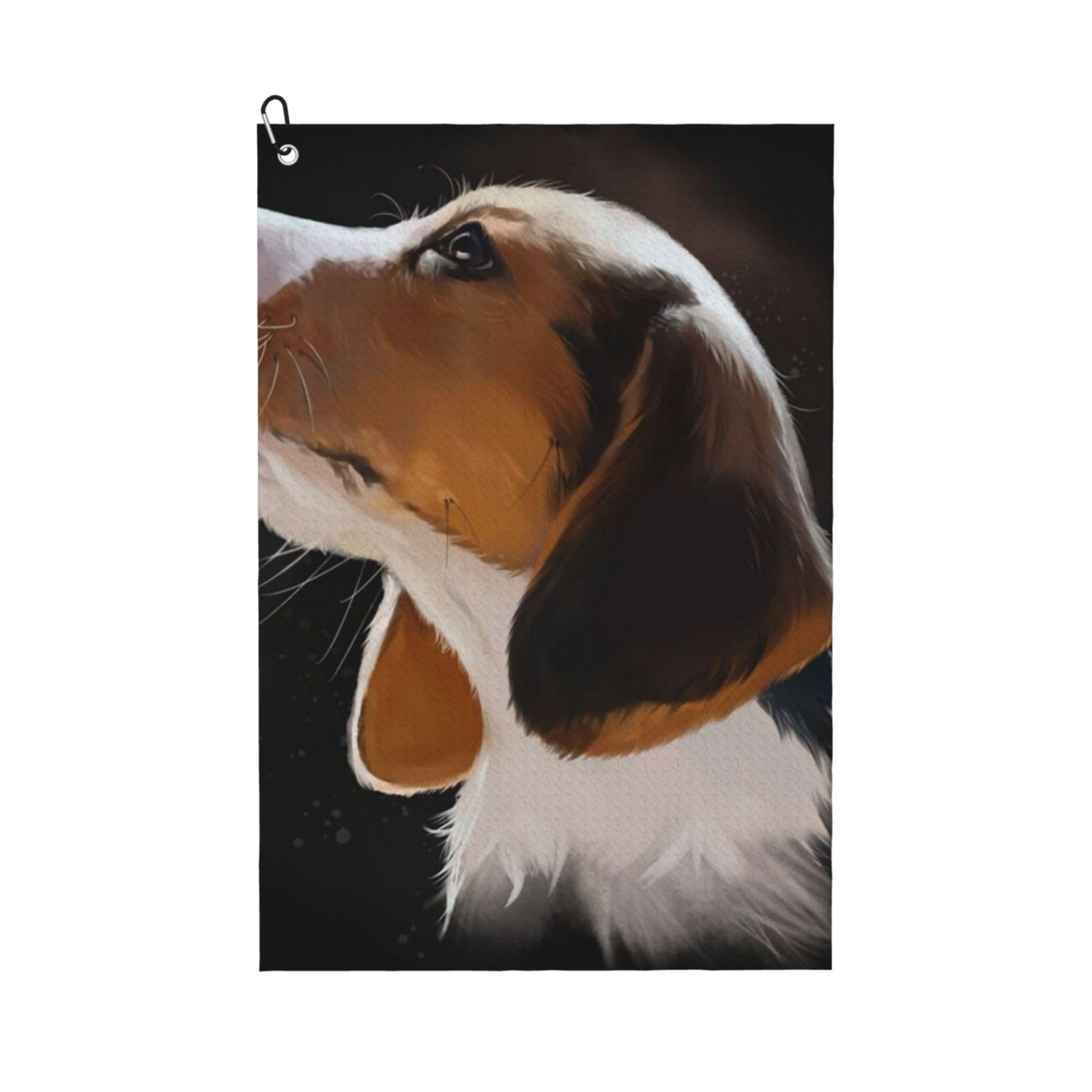 Hnnkloy Beagle Puppy Dog Welcome Garden, 16x24 in Portable Waffle Golf Towels with Carabiner Clip for Golf Bag