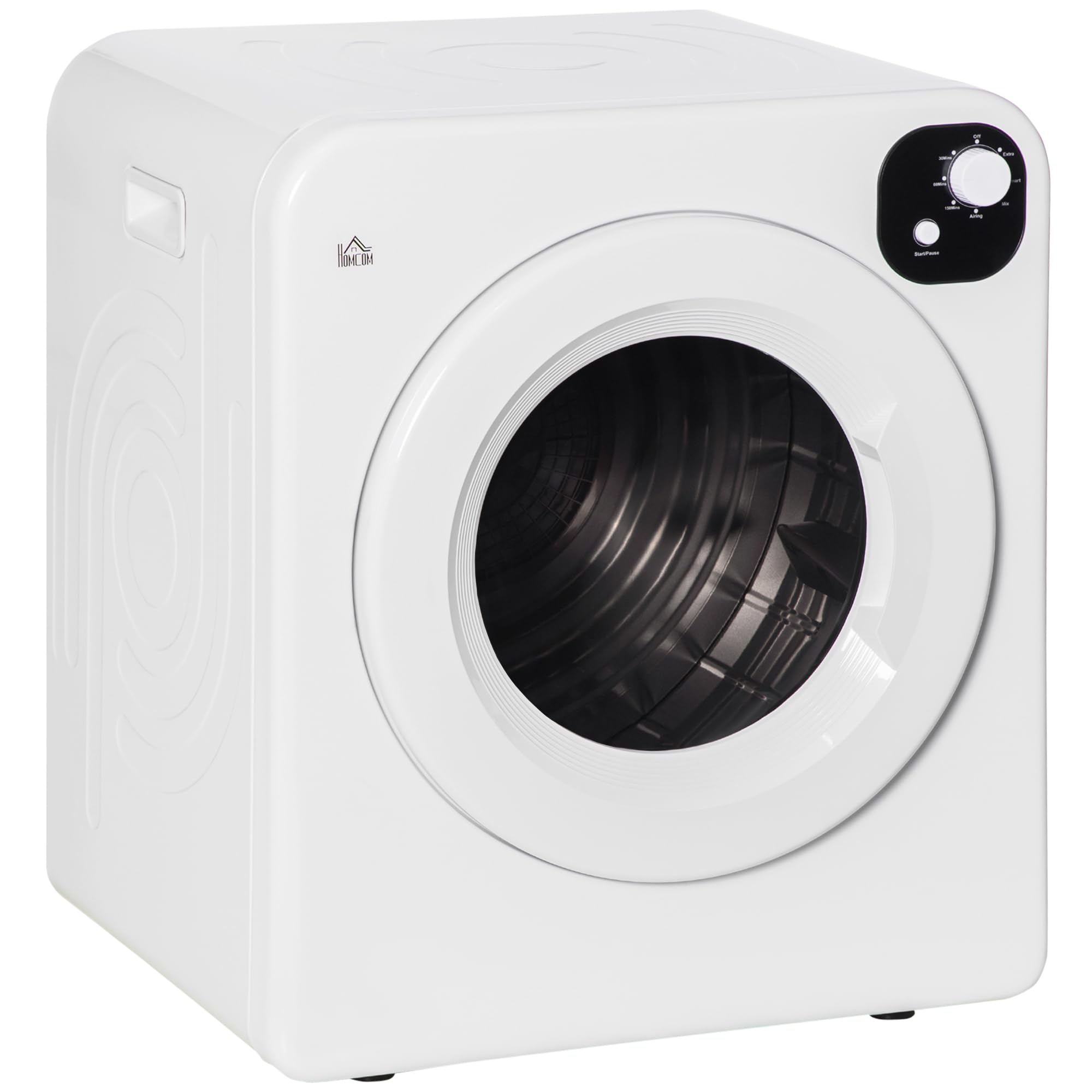 HOMCOM Portable Clothes Dryer 120V 1300W Compact Intelligent Drying White