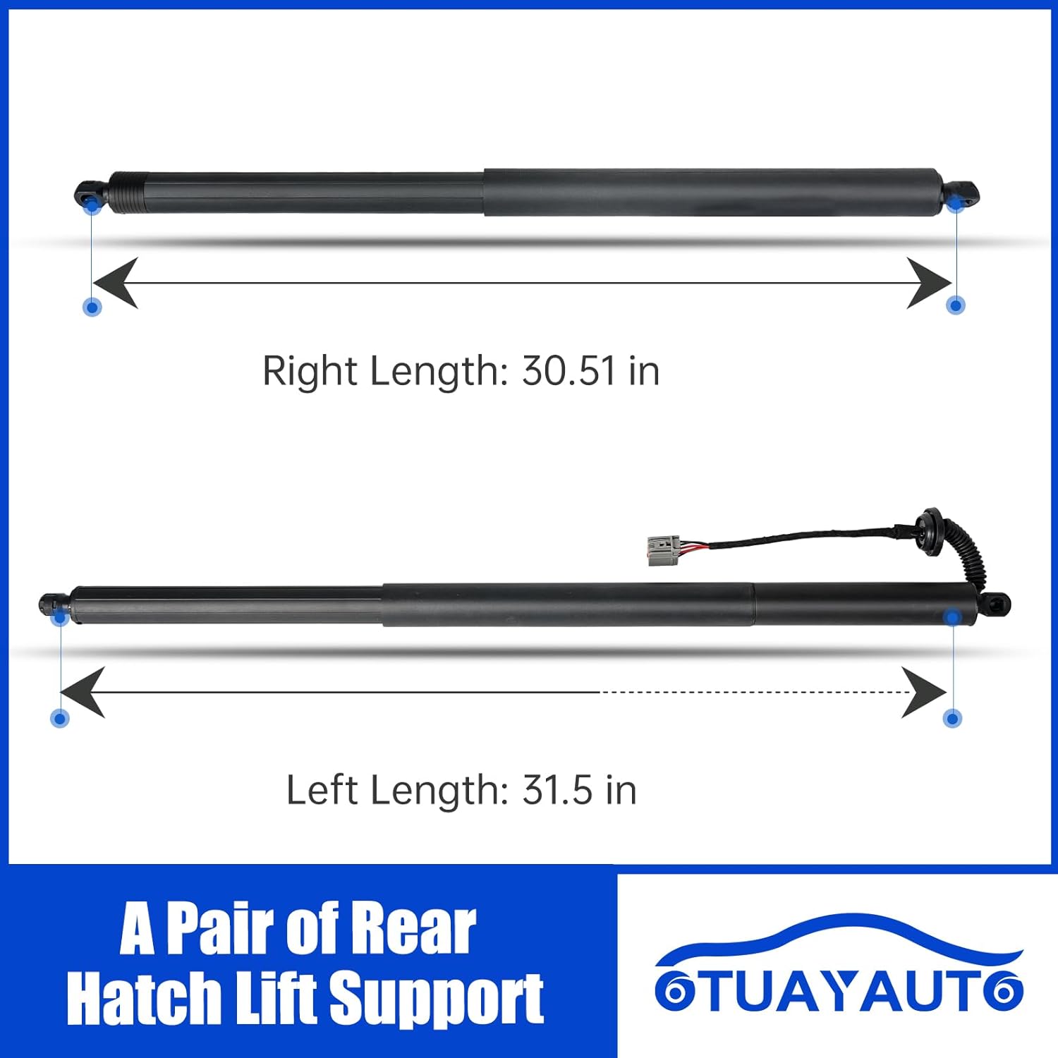 OTUAYAUTO Electric Rear Hatch Struts - Replacement for 2013-2019 Ford Escape Rear Hatch Lift Struts, Trunk Tailgate Power Shocks Support OEM CJ54S402A55AD Liftgate Actuator(Pack of 2)