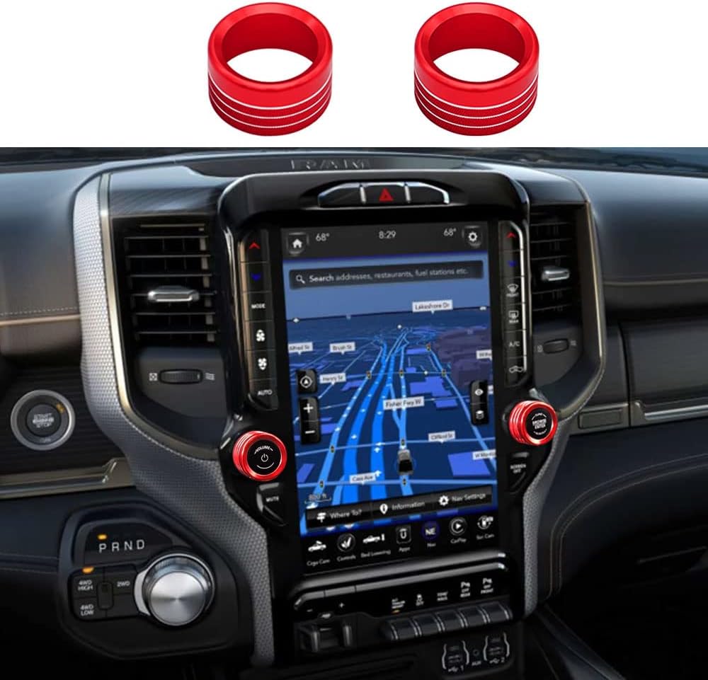 ThorInd Radio Knob Cover Compatible with Dodge Ram 2019