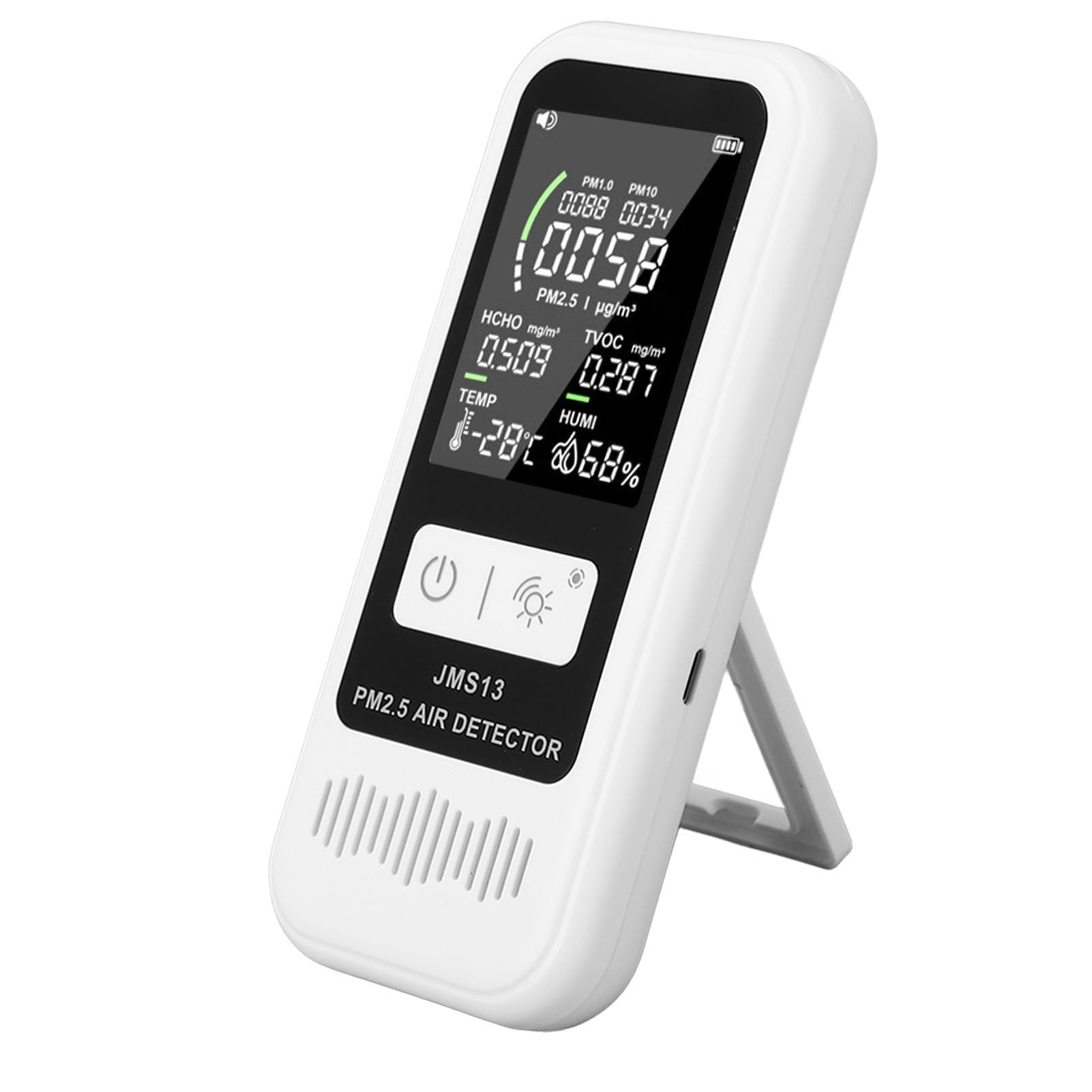 XHTLLO LCD Display Quality PM2.5 10 1.0 Detector Temperature Tester Meter