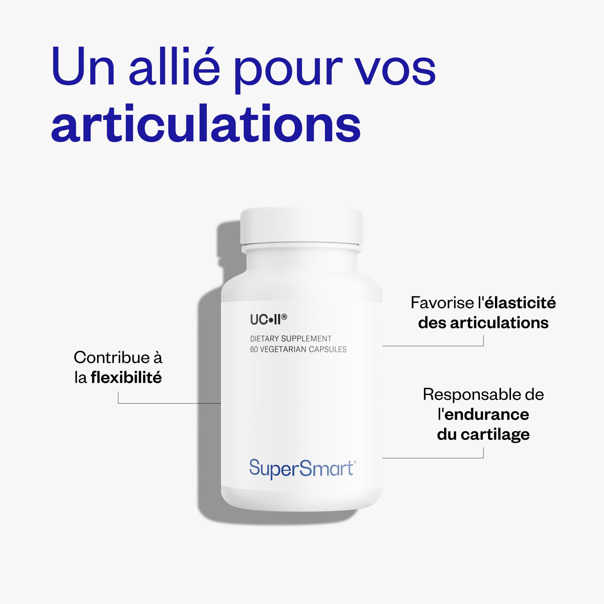 Collagène UC-II® (type 2) - Santé des Os et des Muscles - SuperSmart