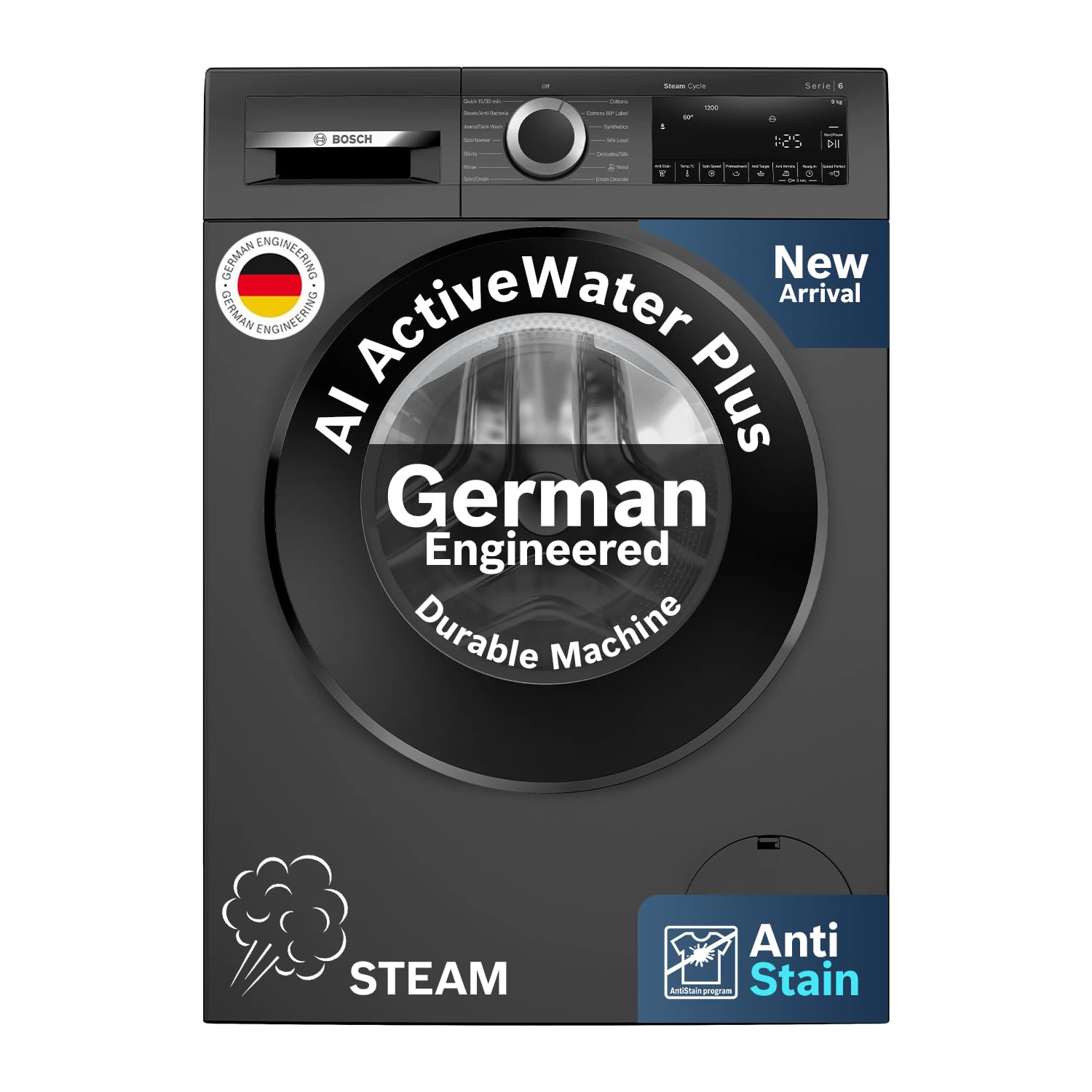Bosch 9 kg 5 Star Fully Automatic Front Load Washing Machine WAX32EH0IN