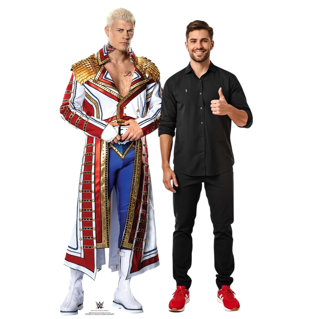 Star Cutouts SC4095 WWE Cody Rhodes American Nightmare Lifesize Cardboard Cutout with Mini – Wrestling Party Decoration, Event Display & Collector Gift