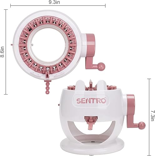 Miniatura 6 de YIMORIA Sentro - Máquina de tejer rotativa para adultos y niños, inteligente de 22 agujas, adecuada para principiantes, calcetines eficientes de