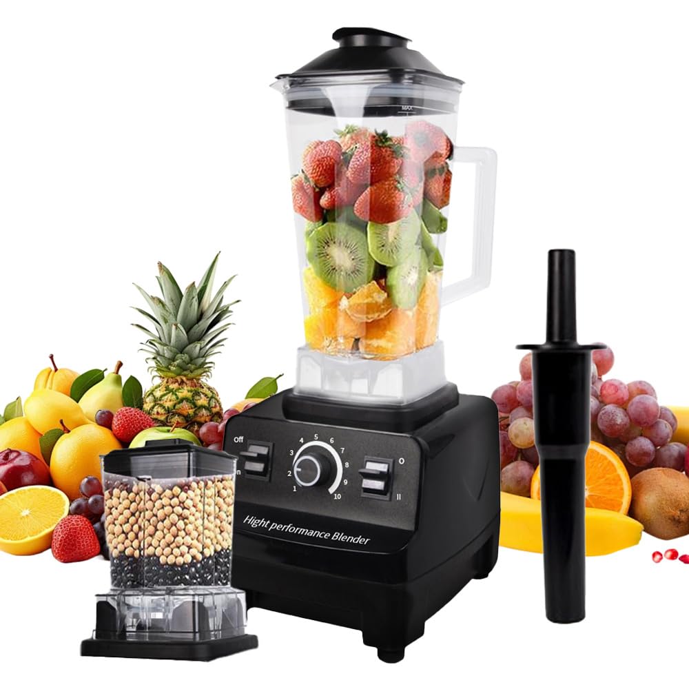2-in-1 High-Speed Blender, 3200W, 2L Capacity, 10 Speed Settings, Perfect for Smoothies, Milkshakes, Crushing Ice and Vegetables