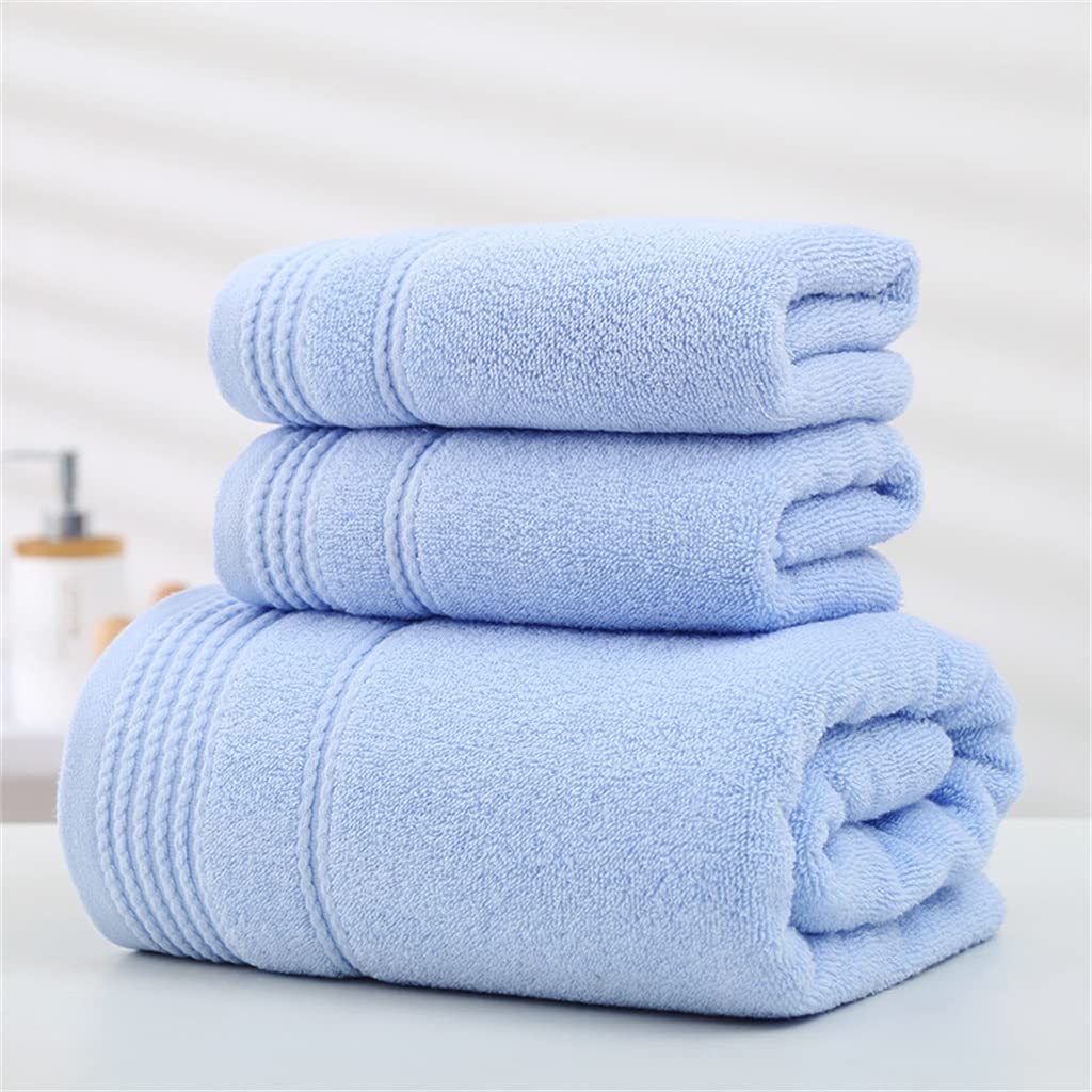 Home Fashion Solid Color Twisted Towel Set Gift 1 Piece Large Shower Towel 2 Pieces Face Towel Cleaning