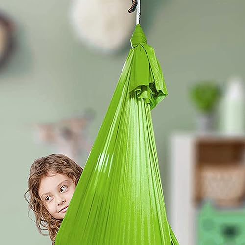 Miniatura 5 de Columpio sensorial, columpio de terapia para niños, hamaca elástica para niños, columpio sensorial para interiores y exteriores, silla de hamaca