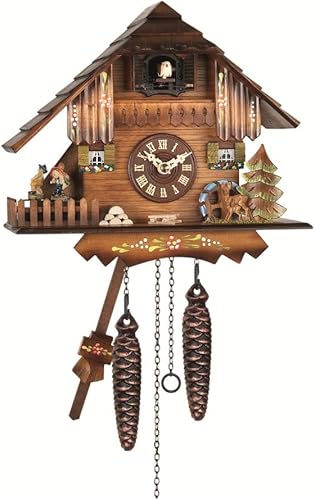 Engstler Reloj de cuco de cuarzo Casa de la Selva Negra con música, Turning Dancers EN 423 QMT