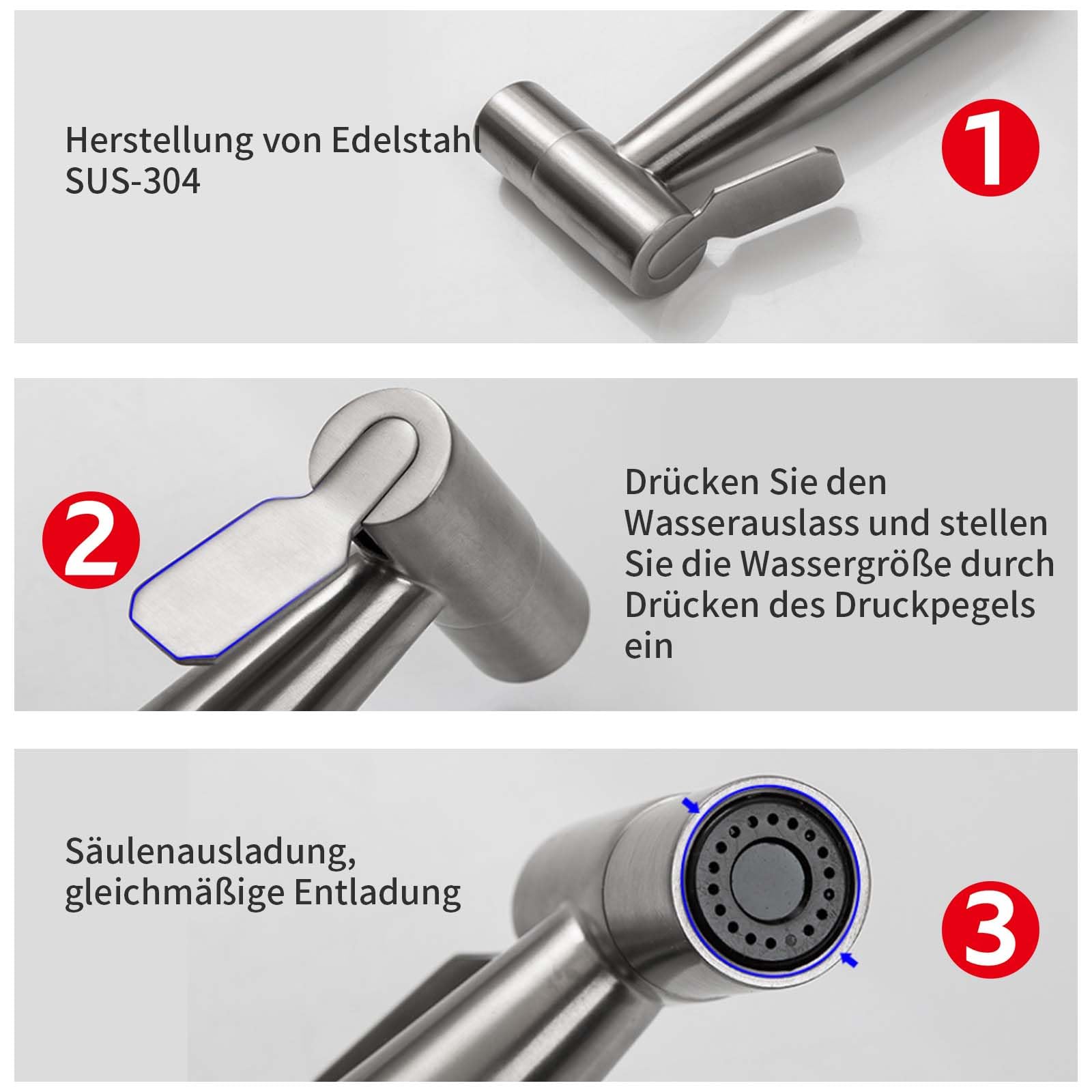 Bidet słuchawka prysznicowa wraz z wężem prysznicowym 150 cm, ze stali nierdzewnej, do toalety, polerowany zestaw prysznicowy z funkcją zmiany i uchwytem ściennym