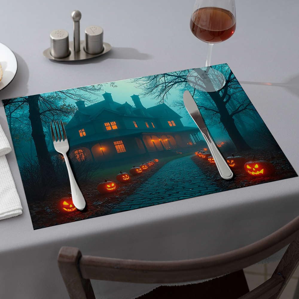Assiettes citrouilles pour créer un chemin effrayant sur votre table