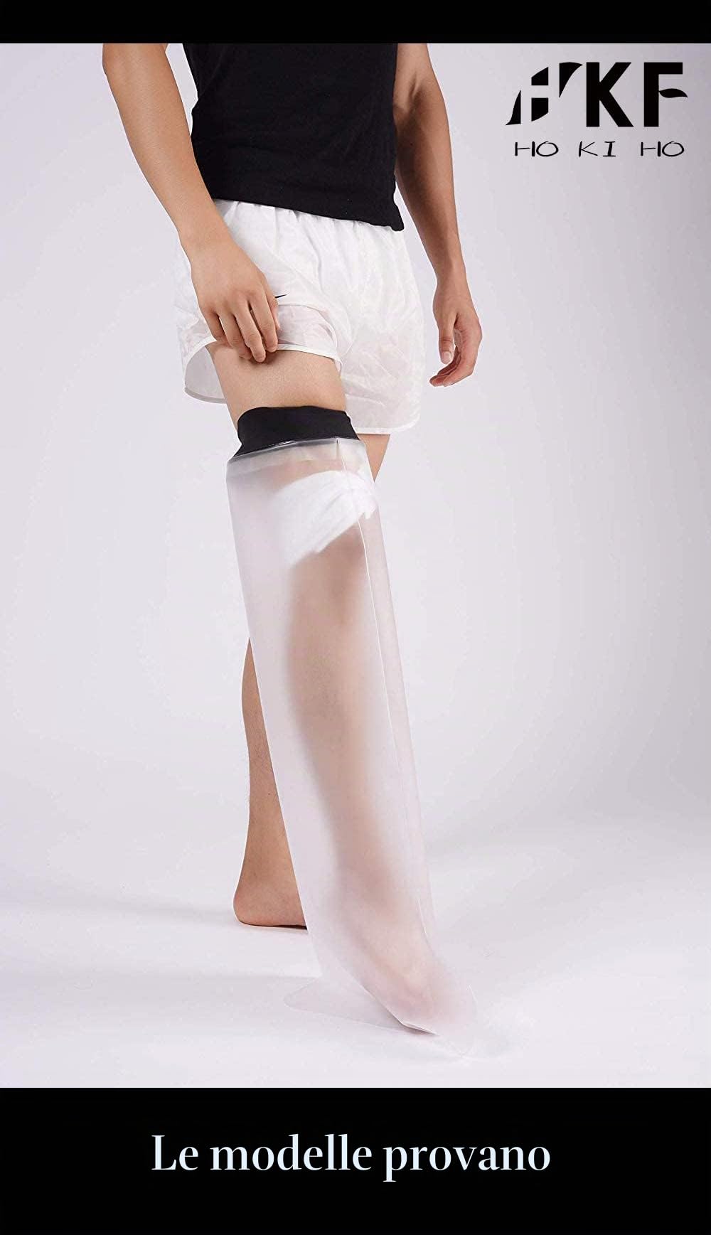 Protezione Doccia Gamba, Protezione Impermeabile Gesso Gamba per Adulti,Protezione Gesso Doccia Mantieni le Ferite e le Bende Asciutte-Integrale Gamba 78 cm