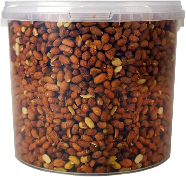SQUAWK Whole Peanuts | Premium Quality Fresh Feed | Garden Wild Bird Nut Food | Natural Aflatoxin Free Mix | Protein Rich, High in Energy Mixture | Nutritious Vitamins and Essential Oils (1L Tub)