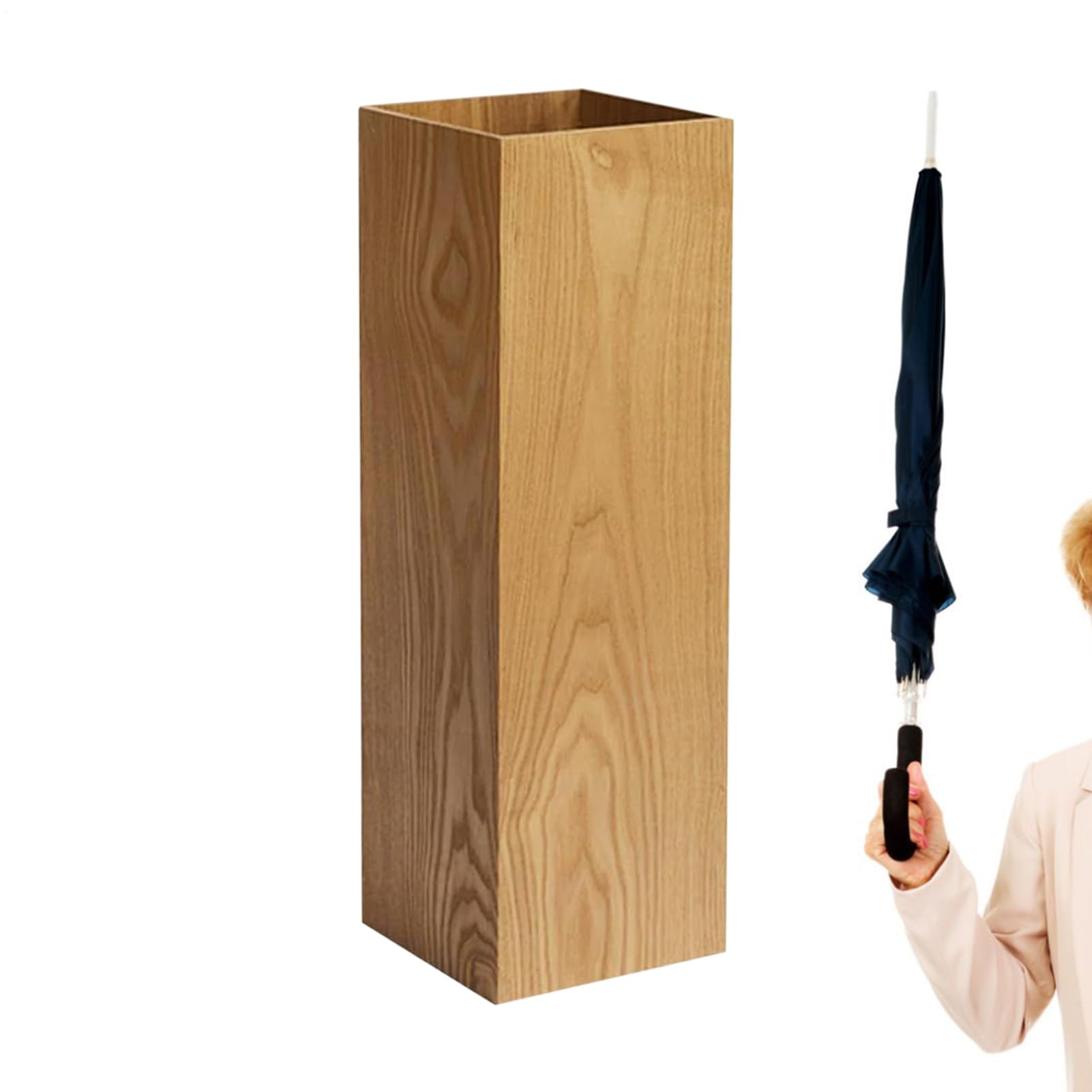 Porte-parapluie haut de gamme en bois massif pour bureau et couloir