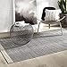 Fab Habitat Machine Washable Area Rug - Hand Woven, Stain Resistant, Pet Friendly - Premium Recycled Polyester Yarn - Solid - Kitchen, Bathroom - Kingscote - Black & Beige - 2 x 3 ft