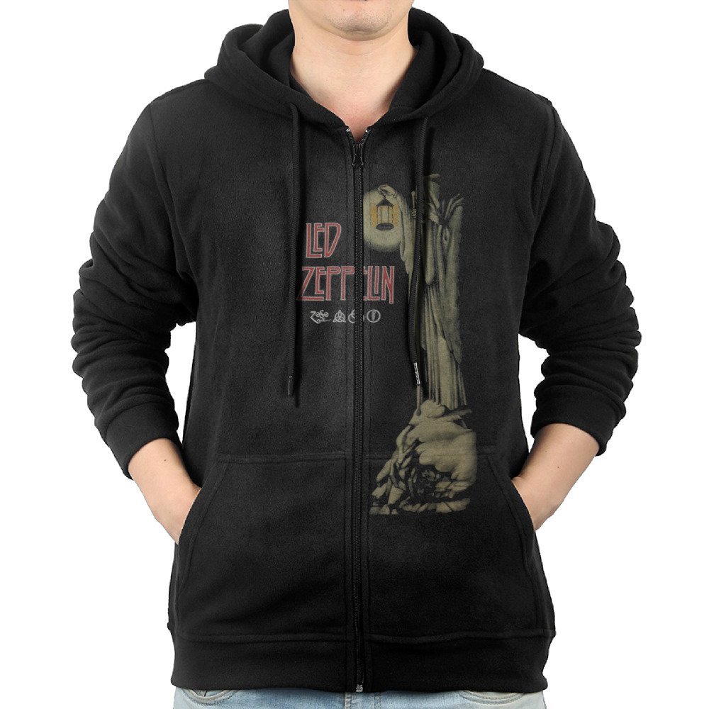 Man's Led Zeppelin Stairway To Heaven Hooded Sweatshirt Zip-Front Apparel