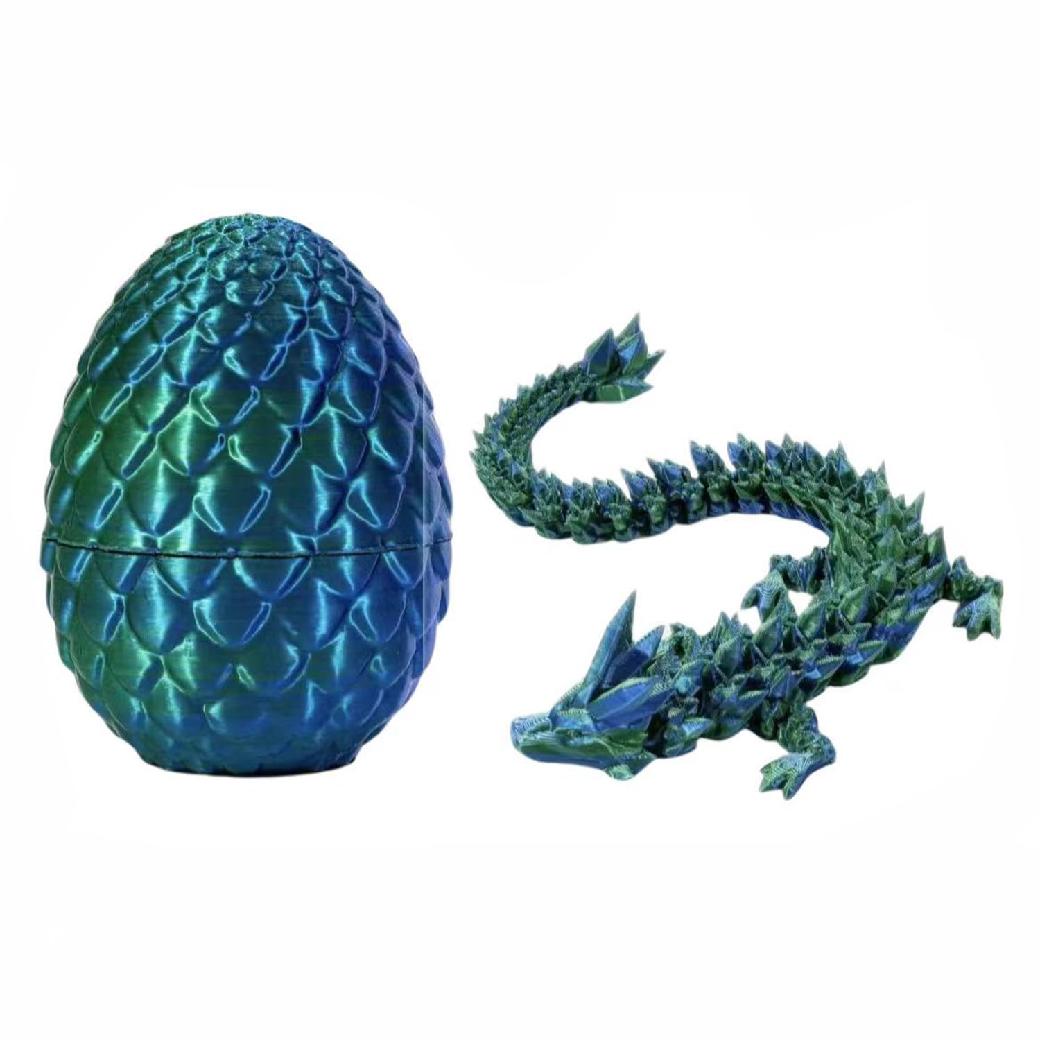 3D Printed Dragon Egg Dinosaur Toy with Flexible Joints for Boys and Girls