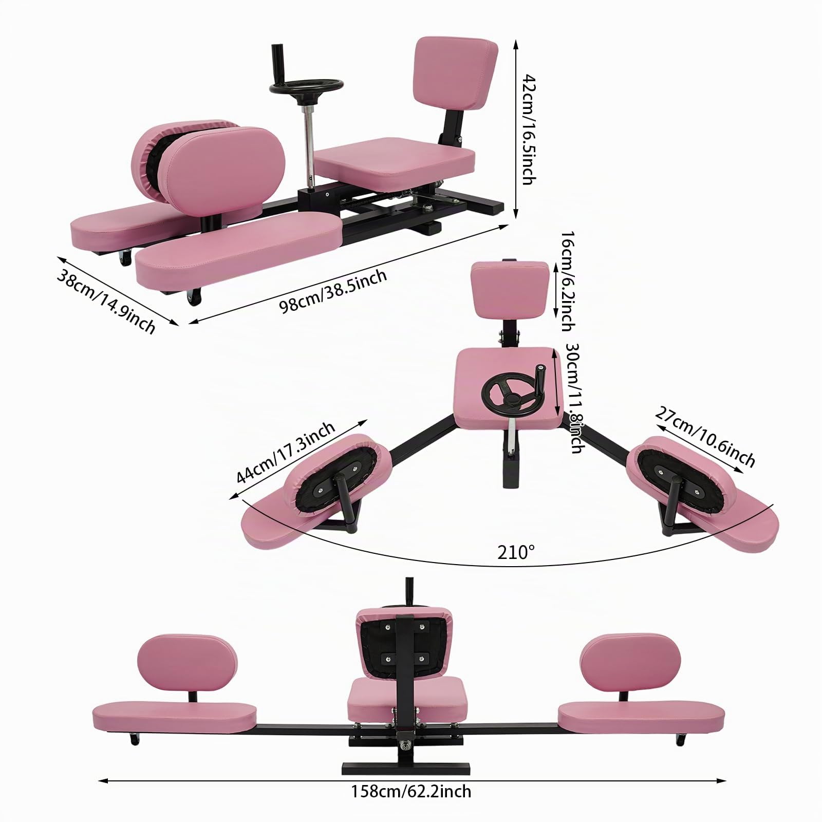 Spagat-Trainer Beinspreizer, Professioneller Bein-Spreizer für Yoga, Ballett, Kampfsport, Fitness – Mechanische Spagat-Maschine zur Dehnung über 200°